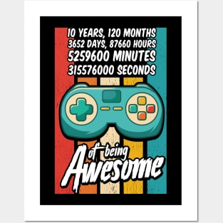 10 Years Of Being Awesome - Amazing 10th Birthday Posters and Art